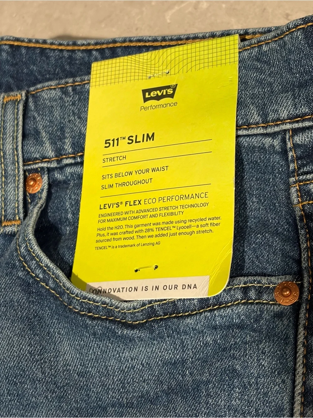 NWT Men’s Levi's 511 Slim Fit Jeans. 31 x 32